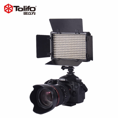 Tolifo圖立方PT-308B二代魅影LED攝像機頂補光燈雙調(diào)光
